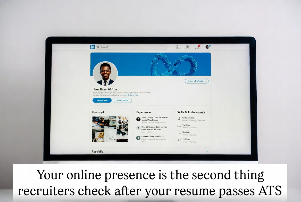 A professional LinkedIn profile and portfolio that strengthen a job application